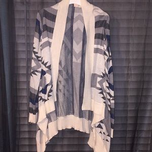 Tribal print lightweight cardigan